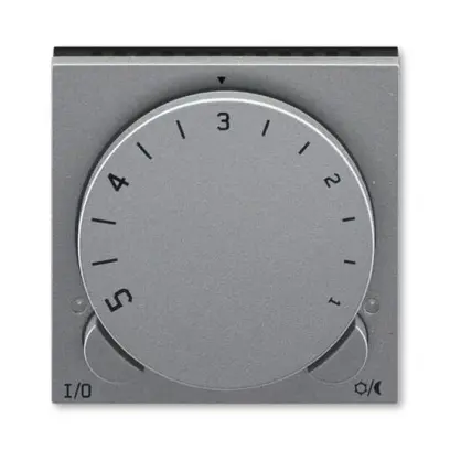 termostat univerzální s otočným nastavením teploty (ovl. jednotka); ocelová/kouř. černá, design LEVIT M